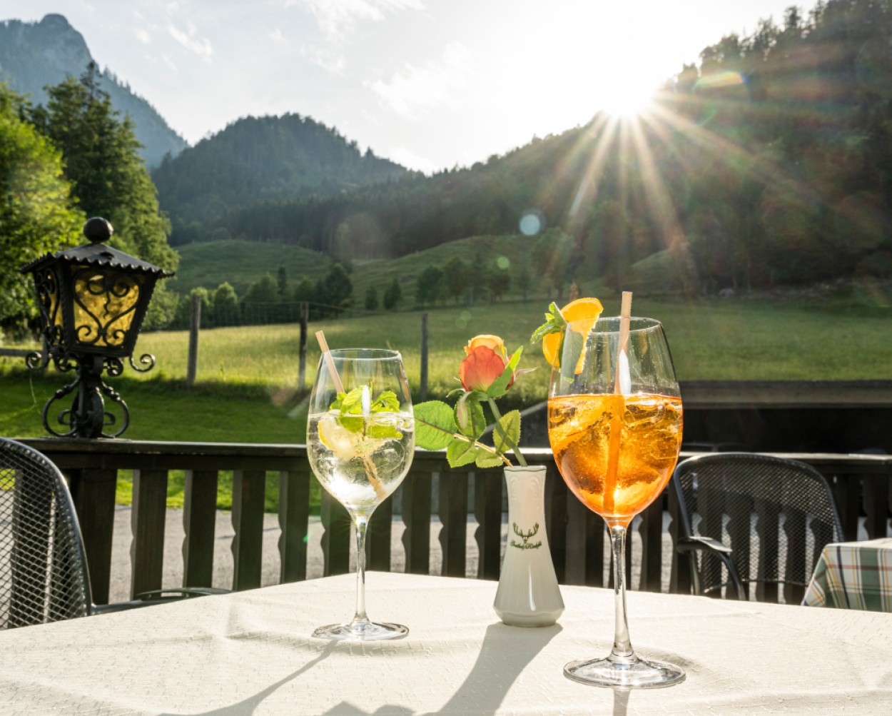 Kraft tanken auf der Sonnenterrasse im Hotel Kleefeld